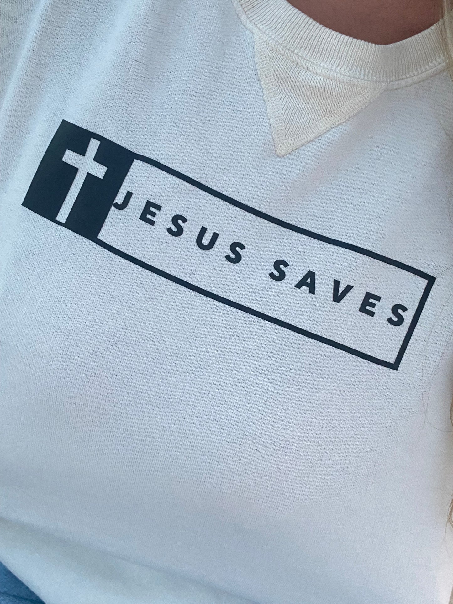 JESUS SAVES CREWNECK SWEATSHIRT